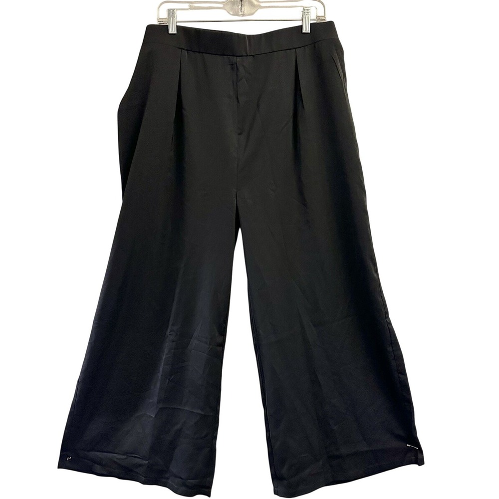 Women's Arolina Classic and Comfy Wide Leg Dress Stretch Pants Black Size‎ XXL